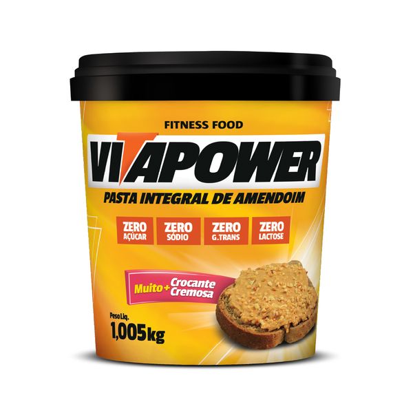 VITAPOWER®: Pasta de Amendoim Integral Crocante 1005g Pasta de Amendoim Integral Crocante 1.005g - Vitapower