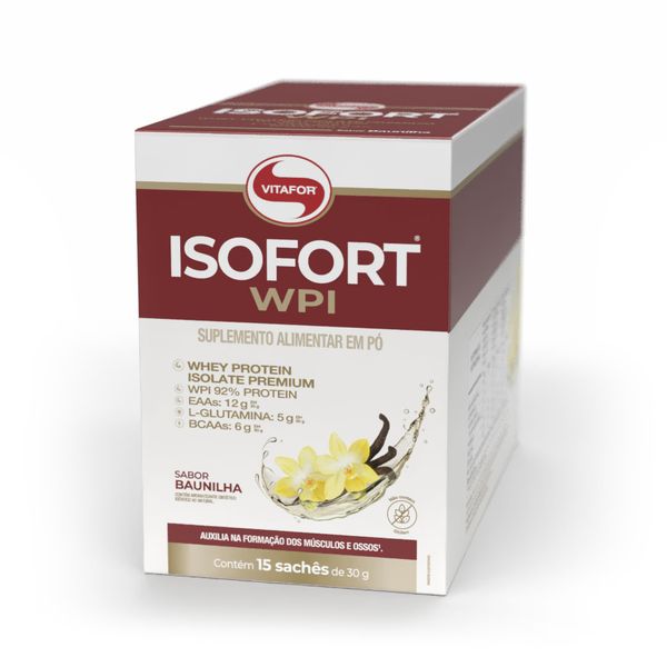 ISOFORT® WPI Sabor Baunilha 15 Sachês 30g