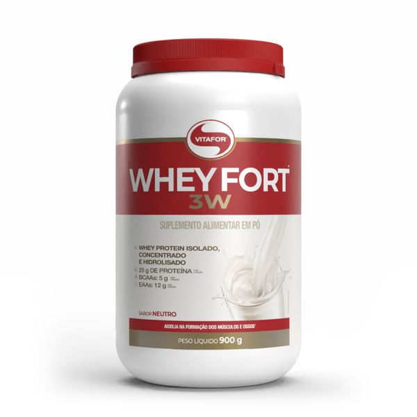 WHEY FORT® 3W Sabor Neutro 900g
