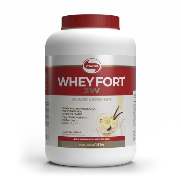 WHEY FORT® 3W Sabor Baunilha 1800g
