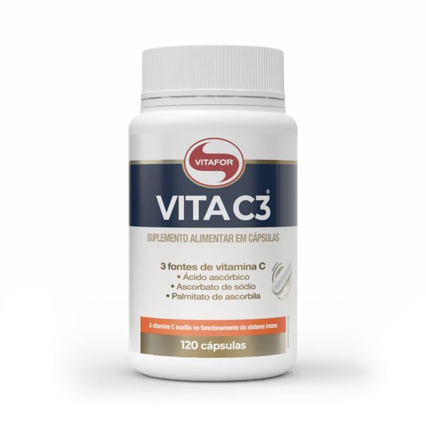 VITA C3®: Suplemento 3 Fontes de Vitamina C 120 Cápsulas Vita C3 - 120 cap