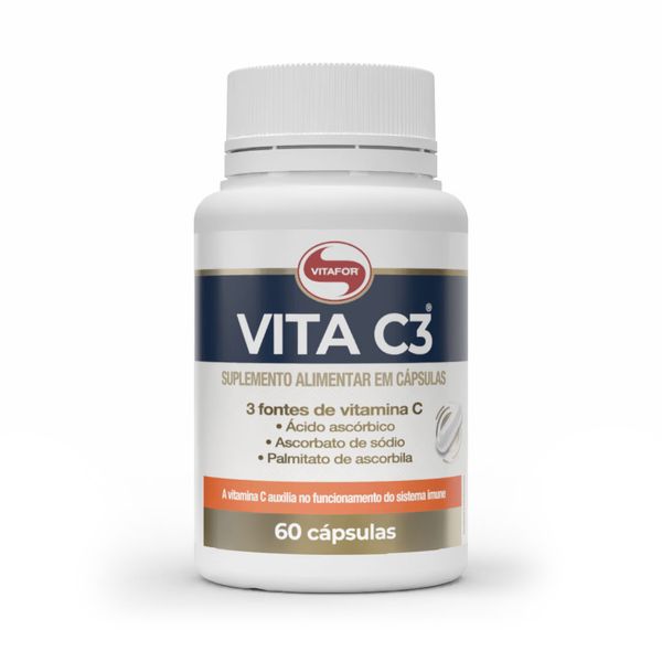 VITA C3®: Suplemento 3 Fontes de Vitamina C 60 Cápsulas Vita C3 - 60 cap