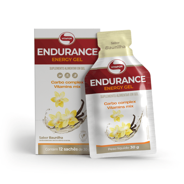 ENDURANCE ENERGY GEL Sabor Baunilha 12 Sachês 30g