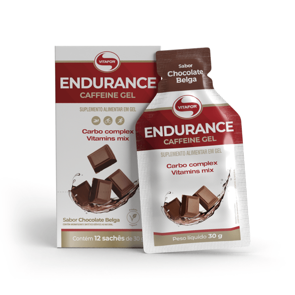 ENDURANCE CAFFEINE GEL Sabor Chocolate Belga 12 Sachês 30g