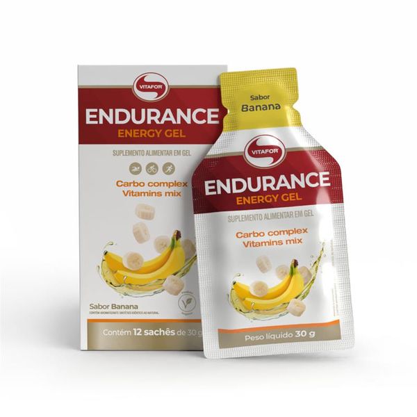 ENDURANCE ENERGY GEL Sabor Banana 12 Sachês 30g