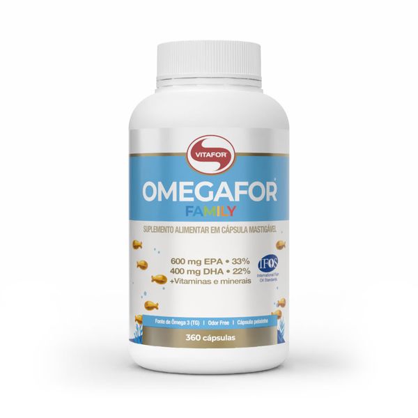 OMEGAFOR® FAMILY: Ômega 3 + Vitaminas e Minerais 360 Cápsulas