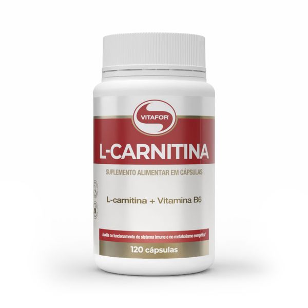 L-CARNITINA: L-carnitina e vitamina B6 120 Cápsulas L-Carnitina - 120 cap