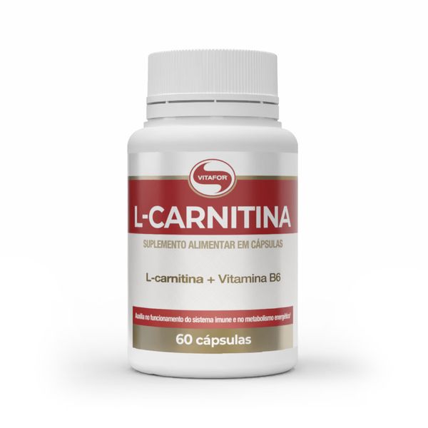 L-CARNITINA: L-carnitina e vitamina B6 60 Cápsulas L-Carnitina - 60 cap