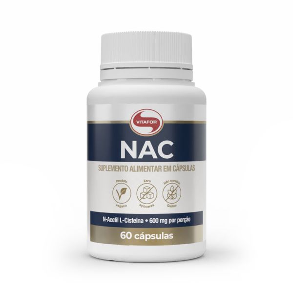 NAC: N-acetil L-cisteína 60 Cápsulas