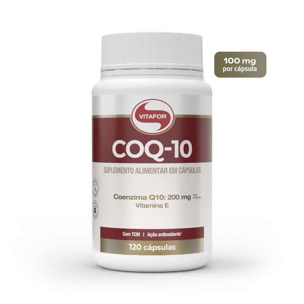 COQ-10: Coenzima Q10 e Vitamina E (200mg) 120 Cápsulas