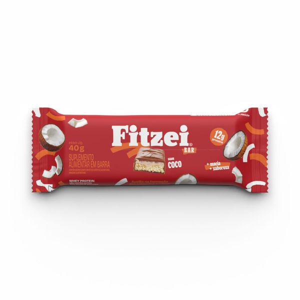 FITZEI® Barra de proteínas: Sabor Coco 40g -Unitária