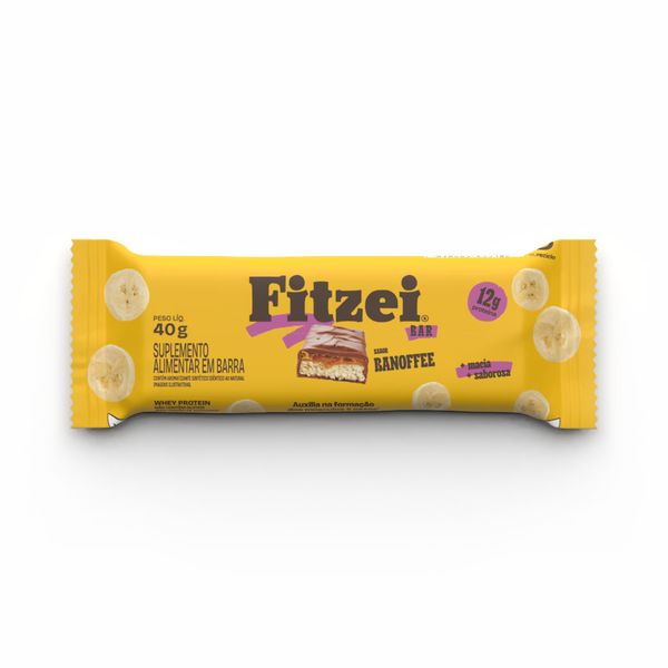 FITZEI® Barra de proteínas: Sabor Banoffe 40g -Unitária