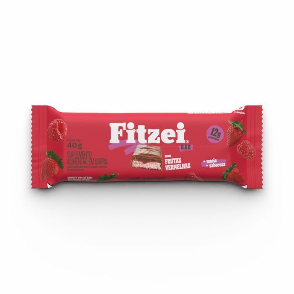 FITZEI® Barra de proteínas: Sabor Frutas Vermelhas 40g -Unitária