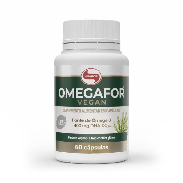OMEGAFOR® VEGAN: Ômega 3 Vegano 60 Cápsulas Omegafor Vegan - 60 cap - Vitafor